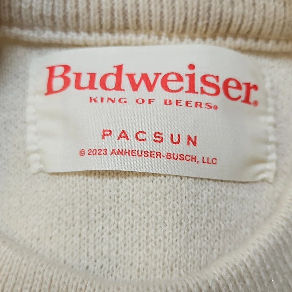 Budweiser White Sweater - M